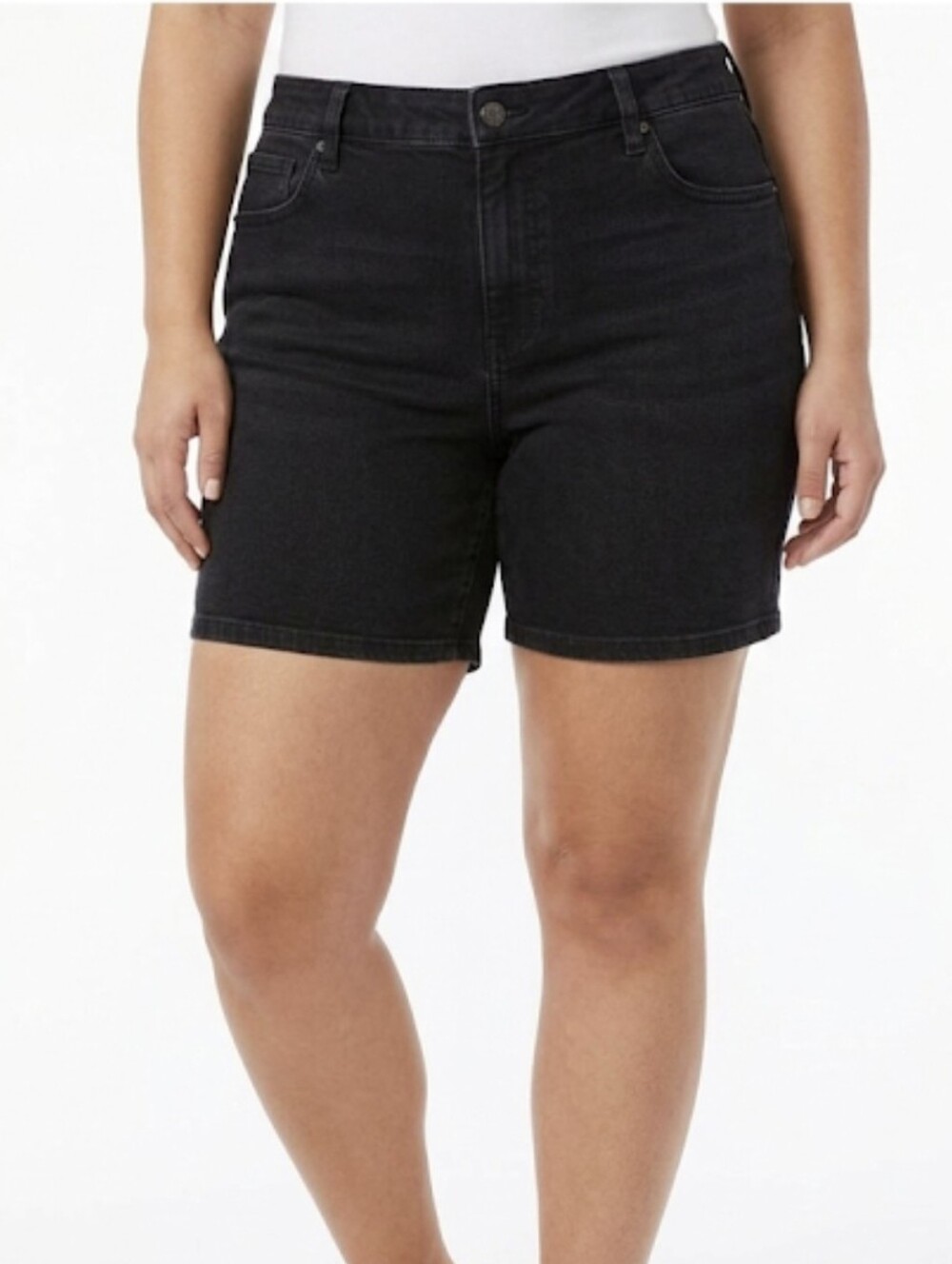 Warehouse One Vintage Black Waistband Denim Shorts